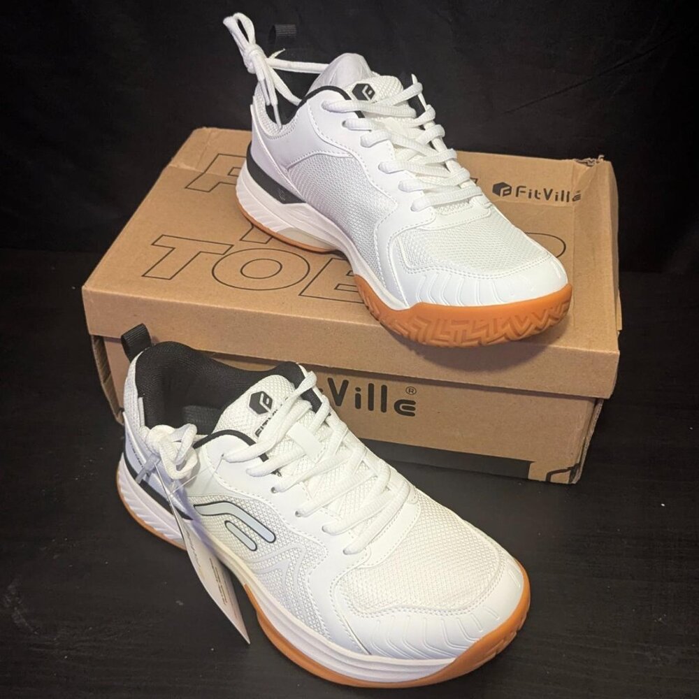 White/Black Fitville Court Tennis Amadeus V6 Us-Woman 7.5, UK 5, EU 38